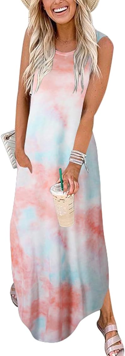 Split Maxi Dresses Summer Beach Dress 