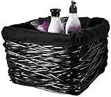 Compactor クレイジー ウィービング ランドリーバスケット M ブラック RAN5221