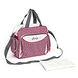 Premium Quality Antibacterial Waterproof Diaper Tote Bag with Nappy Changing Pad , Straps and Small 