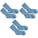 赤ちゃん&幼児用100 % Organic Cotton Chunky Bootソックス、3 - Pack カラー: ブルー
