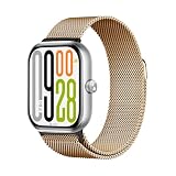 [salywin] バンド For Redmi Watch 5/Redmi Watch 4/Xiaomi Smart Band 9 Pro/Band 8 Pro 交換バンド ステンレス製 マグネット ベルト おしゃれ （ローズゴールド）