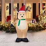 Gemmy Airblown Inflatableトナカイwith Candy Cane、7 '