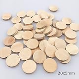 Mamimami Home ナチュラルフラット 木製ラウンドビーズ 2CM DIY ウッド タグのラベル 授乳ジュエリー 看護玩具 メイキング用 100個/パッケージ 「FDA認可済」「 BPAフリー