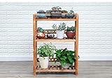 フラワースタンド ソリッドウッドフラワースタンド多層フロア棚バルコニー屋内と屋外の居間棚 Flower racks (色 : A, サイズ さいず : 1)