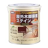 アトムハウスペイント 水性ウッドエバープロテクト(耐久ステイン) 1.6L ディープマホガニー