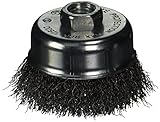 Firepower 1423-2109 Cup Type Crimped Carbon Steel Wire Brush with 3-Inch Diameter and 5/8-Inch Threa