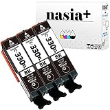 【nasia+】 キヤノン用 BCI-330XL 【ブラック/3本セット】 互換 インク カートリッジ 純正と併用OK [安心国内保証/QR(Web)説明書] BCI-331XL+330XL/6MP BCI-330XLBK 【nasia+(ナシアプラス)製品/Hyper互換】