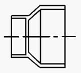 Couple ABS DWV 2 x 3 " Sxs by Charlotte mfrpartno abs001021000ha