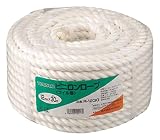 TRUSCO ビニロンロープ 白 12mm×30m 3つ打タイプ R1230