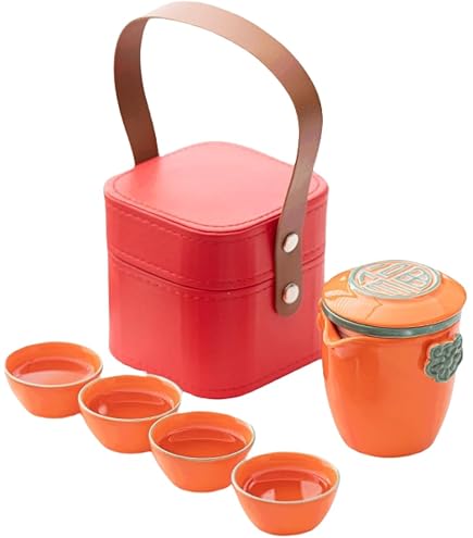 Amazon.co.jp: 九谷焼 旭山 手描き 渦巻き赤絵 茶器揃 大正～昭和初期