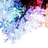 A-SZCXTOP Solar String Light 20ft 30pcs Snowflake LED Colorful Light Perfect Decoration for Christma