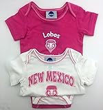 パックの2 Outerstuff公式ライセンス幼児18月New Mexico Lobosベビー女の子ピンクandホワイトワンジーロンパースクリーパー