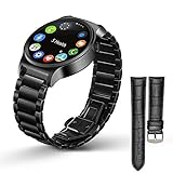 GBD Smart Watch Phone Round Dial with SIM Card Slot Calls Camera for Men Women, Bluetooth Smartwatch