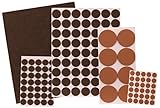 Supply Guru self-stickプレミアムフェルト、ゴムパッド/サーフェス保護詰め合わせ、ブラウン、138 pcs。