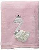 子羊＆アイビー白鳥の湖毛布、ピンク/ホワイト/グレー