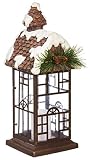 Evergreen Snowy Cottage LED Candle Lantern [並行輸入品]