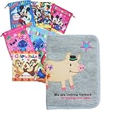 [ディズニーミニ巾着付き]母子手帳ケース 【ROMAN BAG rm-w010】 POPPINS マルチケース ニックナック アニマル柄 (ブタちゃん)