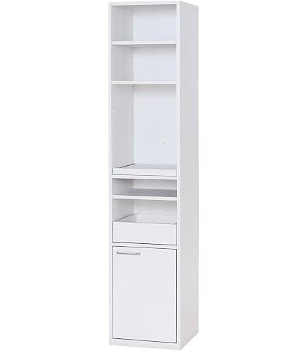 Amazon｜科飛亜 食器棚 スリム スチール製 幅40奥行30高さ170cm (扉が