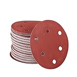 SoarUp サンディングディスク　サンディングディスク 125　サンディングディスク マジック 円形 6穴 40＃/60＃/80＃ 100枚(80#)