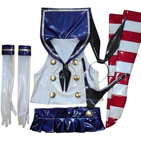 Amazon.co.jp: [hira] 島風 光沢 エナメルコスプレ衣装-艦隊これくしょ