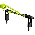 Rolling Square inCharge XL Pocket - 6-in-1 Portable Universal Charging Cable, USB-C, Lightning, USB-A, and Micro USB, 100W Ultra Fast Charging, 0.5ft/15cm, Black/Lime