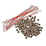 Viviseason (ビビシーズン)100個入れ　普通の銅鈴　10mm　8mm二種類　10本赤い紐付き　アクセサリー 飾り