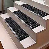 Casa Puraのセット5ノンスリップアウトドアゴムリング階段踏み板マット、1インチ厚( 9 " x 30 " ) | 100 %防水、優れたグリップ