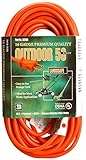 Coleman Cable 02208 16/2 Vinyl Outdoor Extension Cord, Orange, 50-Feet [並行輸入品]