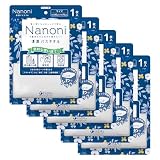 Nanoni 清潔バスタオル 約140cm×70cm 1枚入り 5袋セット 使い捨てタオル まとめ買い