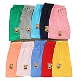 BCSY 子供1－3歳 夏 日替わり ショートパンツ　キッズ 短パンツ 小熊 綿 お任せカラー10枚セット M L XL XXL (L)