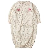 《H28年秋冬物》(日本製) Pample Mousse(パンプルムース) 接結小花プリント花モチーフ付き2WAYドレス 50cm ~ 70cm /IV NO.DP-63551