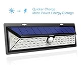 WYBAN 高輝度 省エネ IP65 防雨 ソーラーライトスポットライト 54個のLED SMDソーラー投光器 屋外照明、LED 三つモード センサーライト、120度広角照明 、壁掛け式 、自動点灯 