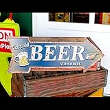 アンティークエンボスプレート「Beer」（ARROWサイン）　／ブリキ製看板／ティンサイン／アメリカン雑貨／