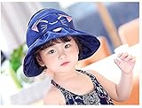 Cute Minor子供用　帽子ハット折りたたみ可 UVカット日よけ帽子　シェードハット つば広帽子春夏　子供用がルーズ男の子アウトドアきれいめ　もえもえ可愛い旅行　通学　自転車 （47-53cm） 