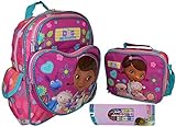 Disney Doc McStuffins 12" School Backpack & Lunch Box W/ Bonus 6PK Pencils [並行輸入品]