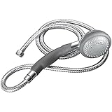 Distinctives SpraySensations Handheld Shower Head - 5 Spray Settings, Black & Chrome [並行輸入品]