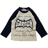 【秋冬春対応】 GARACH(ギャラッチ) 天竺英字ロゴ長袖Tシャツ 130cm /Nv NO.AH-1631409