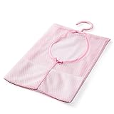 HuntGold semi-closed HangingメッシュホルダーClothespinバスケットバッグキッチンバスルームストレージOrganizierピンク