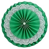 Aimeart Tissue Fan Decorations直径3個12 Double Layerペーパー花パーティーアクセサリー、ダークグリーン