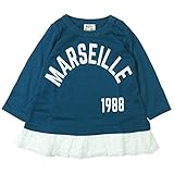 《H28年秋冬物》KICKY VILLAGE(キキイ ビレッジ) 天竺裾レース長袖Tシャツ 80cm/ネイビー NO.KV-15406