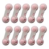 2EYOU ベビーガード 子供ロック 安全ロック ドアロック はがせる ストッパー 指はさみ 防止 地震対策 １０個 (回転式 ピンク)