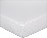 Pin Dot Fitted Crib Sheet- Peach by Dwell Studio