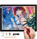 トレース台 A4 ライトボックス elice【高輝度トレス台 目盛り付き 無段階調光ライトテーブル】イラスト、マンガ、スケッチ、製図、芸術家、子供などで楽々に適用