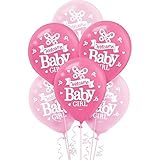 ベビーシャワー' Welcome Little One Girl ' Latex Balloons ( 15ct )