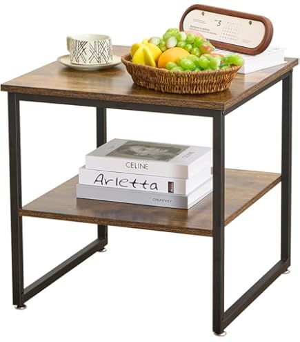 Amazon.co.jp: 木目調サイドテーブル/ローテーブル 【正方形 幅50cm