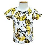 (ポスター) POSTAR　バナナパイン総柄 Tシャツ オフホワイト　130cm