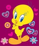 Royal PlushミンクBaby Blanket – Tweety Love ( 43 " x 51 " )