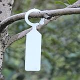 Fenteer プラスチック　ぶら下げ　タグ　マーカー　温室園芸植物ラベル　約100個　ホワイト