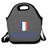 フランス 国旗 国章 お弁当バッグ ランチバッグ ベビー用バッグ One Size ブラック