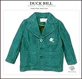 取り外し可能ベスト付き！可愛い正統派英国紳士コーデュロイジャケット（濠Du)　グリーン 95cm